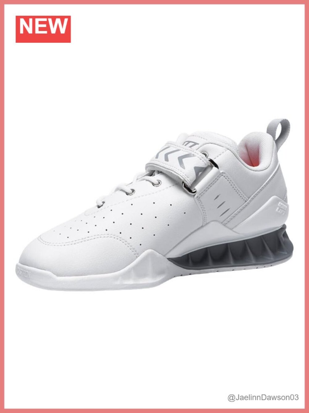 Women's Weightlifting Shoes Wide Toe Box 1.4in Heel Lace-Up Strap TPU Rubber